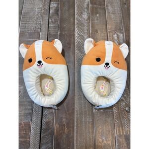 Cute Squishmallows Corgi Slippers Women's Size 7-8 Plush Cozy Indoor Shoes